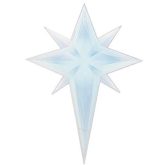 LED Flame Christmas Star Window Sticker